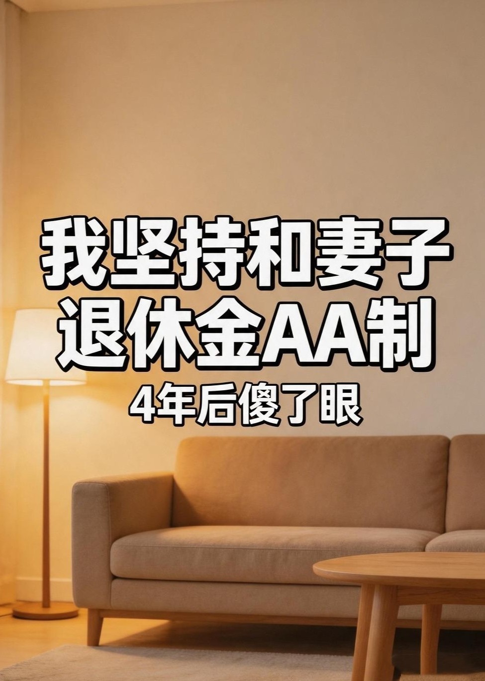 我坚持和妻子退休金AA制，4年后傻了眼封面图