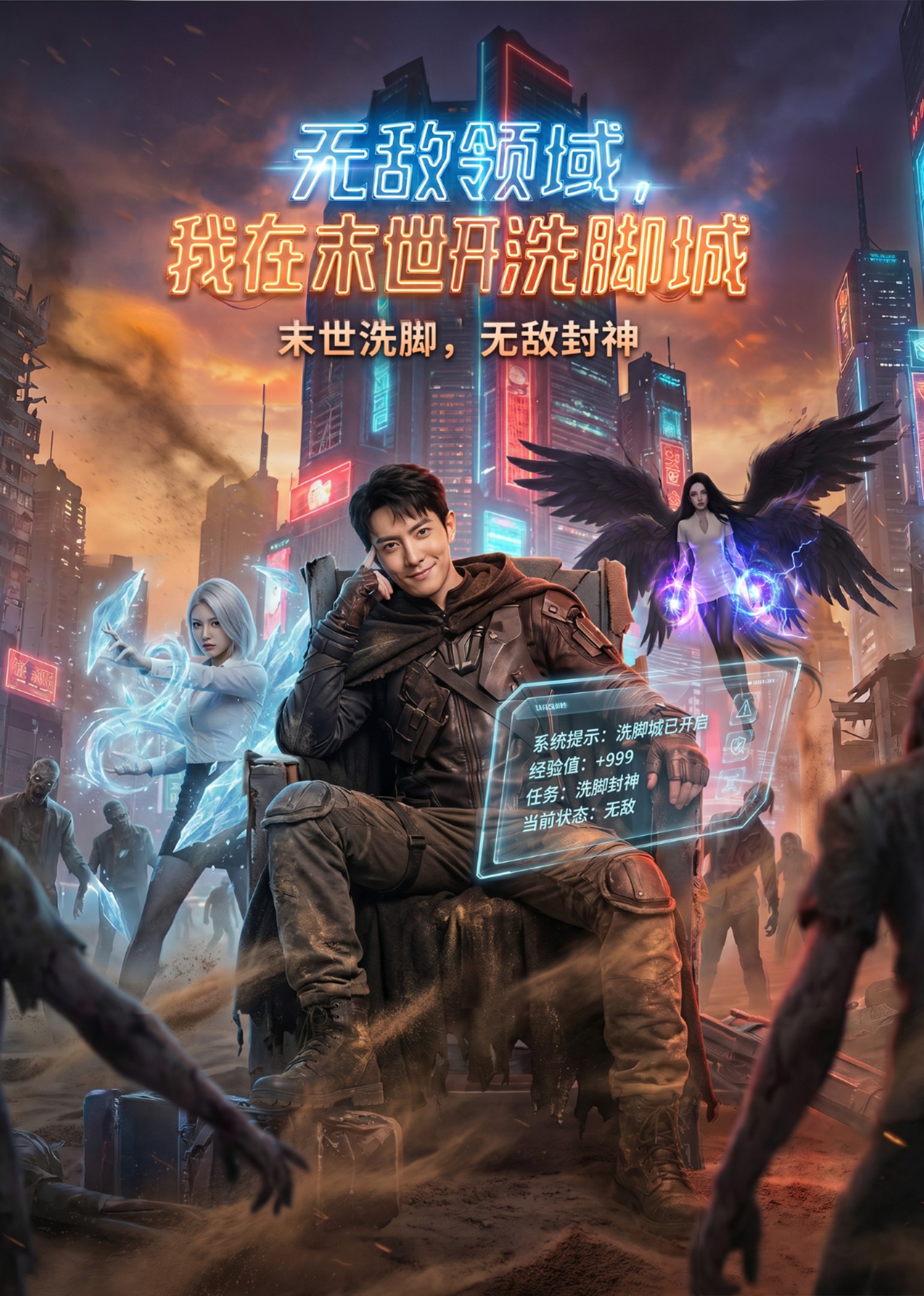 无敌领域，我在末世开洗脚城封面图