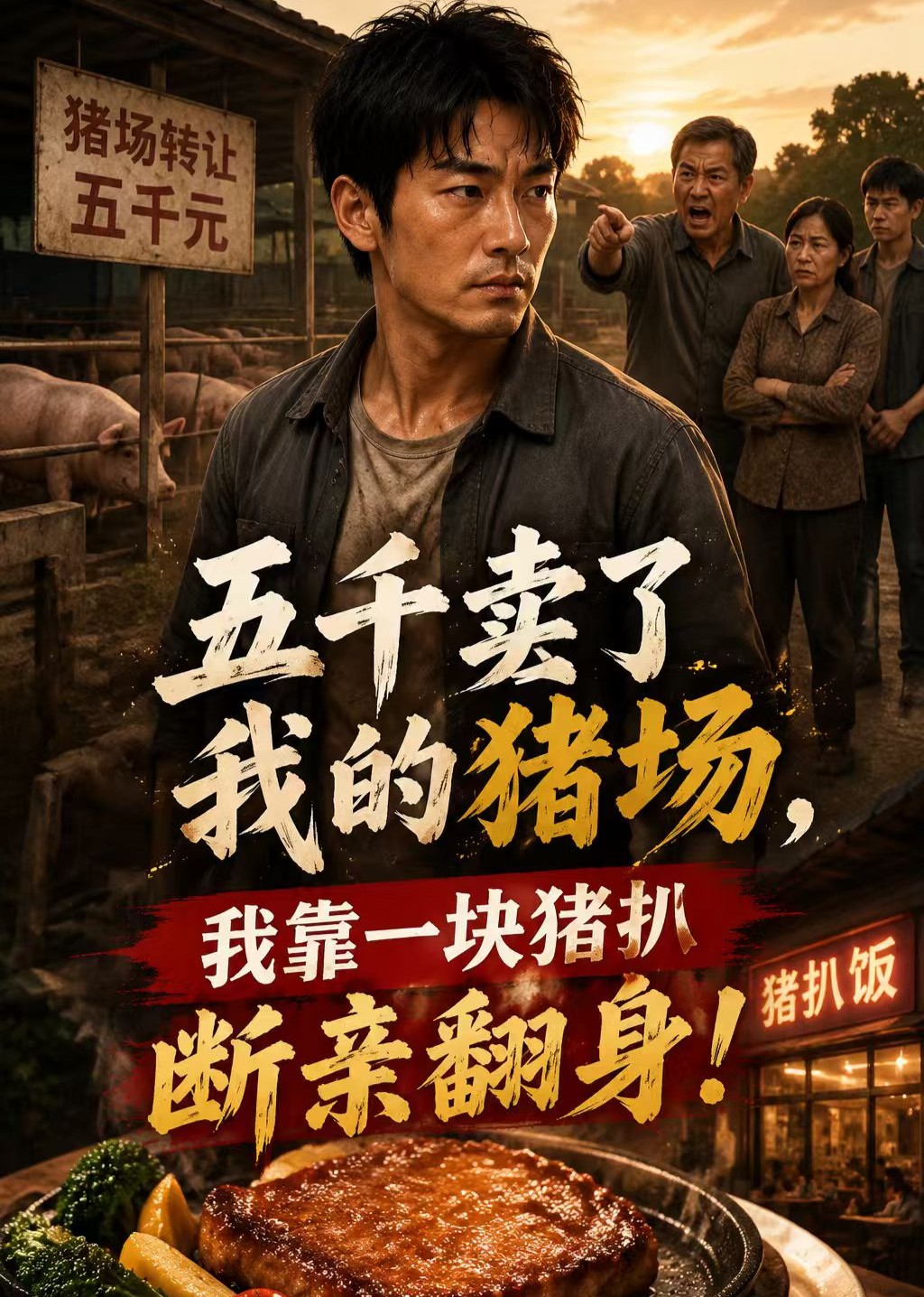 五千卖了我的猪场，我靠一块猪扒断亲翻身！封面图